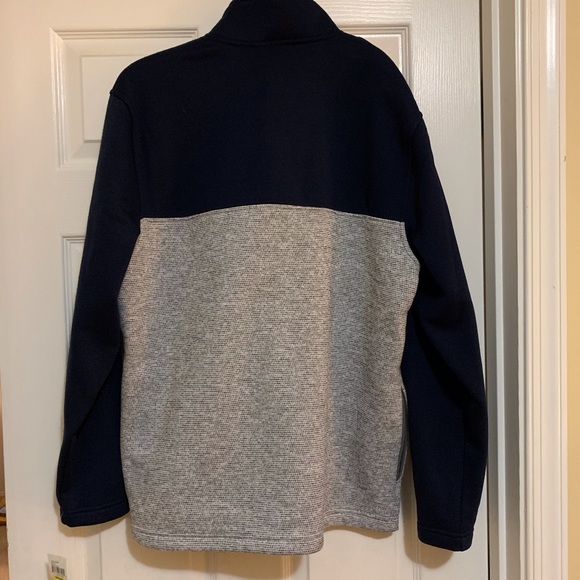 IZOD blue and grey quarter button up fleece - Picture 2 of 6